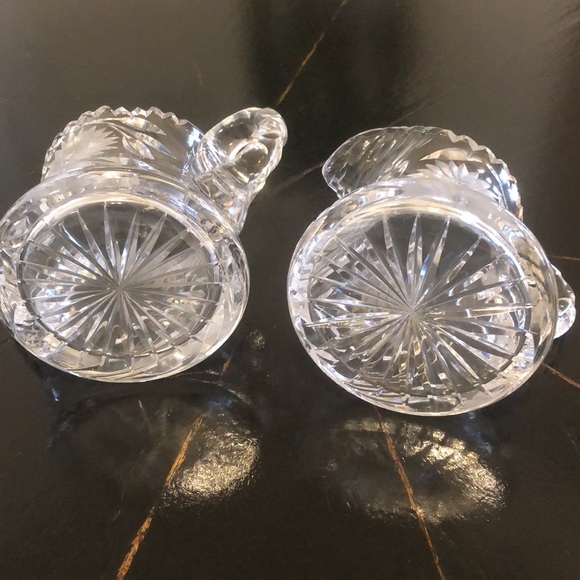 Vintage Elegant Cut Etched Glass Creamer and Sugar Bowl Set - Picture 8 of 8